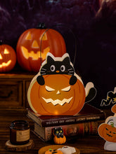 2907BA Halloween Decorations Pumpkin Lamp Decoration Candy Basket Decoration Small Gift Bucket Children's Gift Box Candy Bag